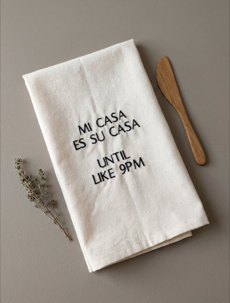 Embroidered kitchen towel - 100% cotton